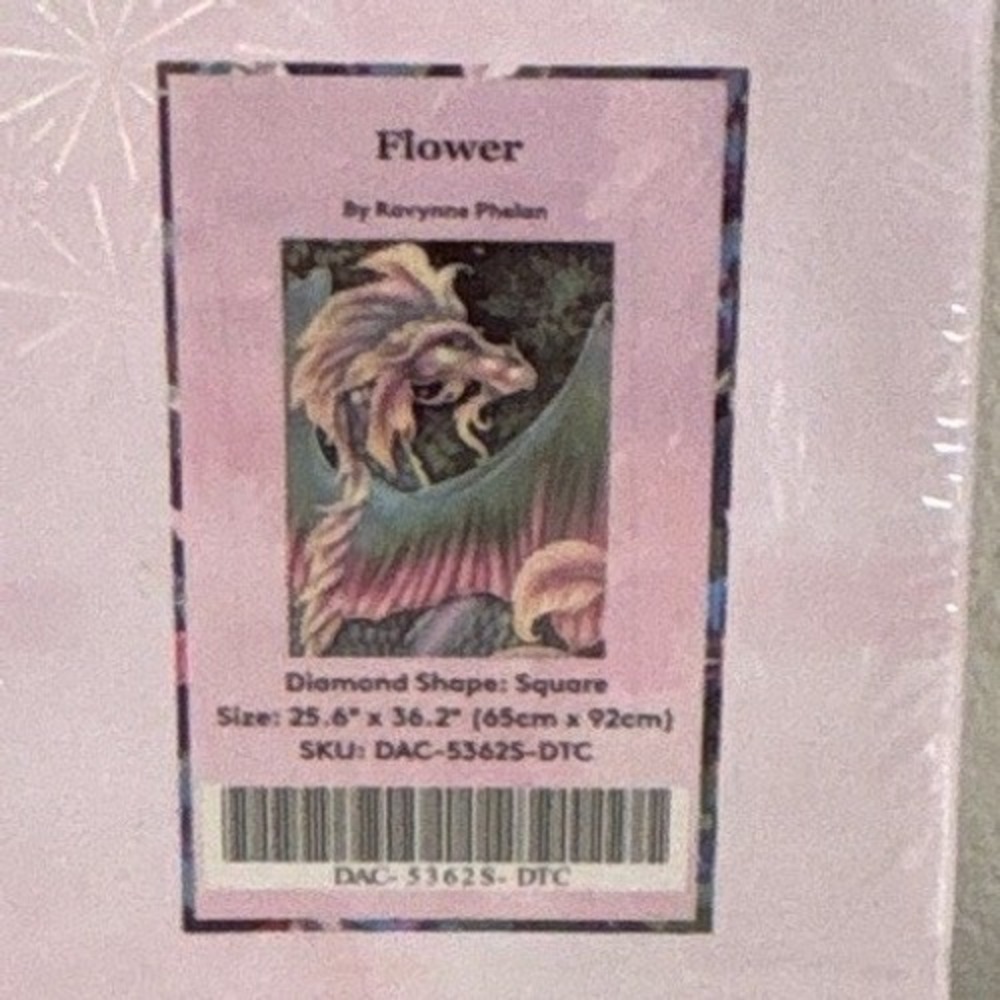 Diamond Art Club Flower DIY Diamond Art Kit, Square Diamonds, DAC-53625-DTC
